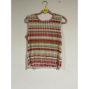 Plisse Top Blouse Multi Color Crinkles Pleats Accordion Stretch medium